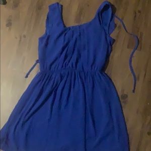A. Byer blue ruffle dress